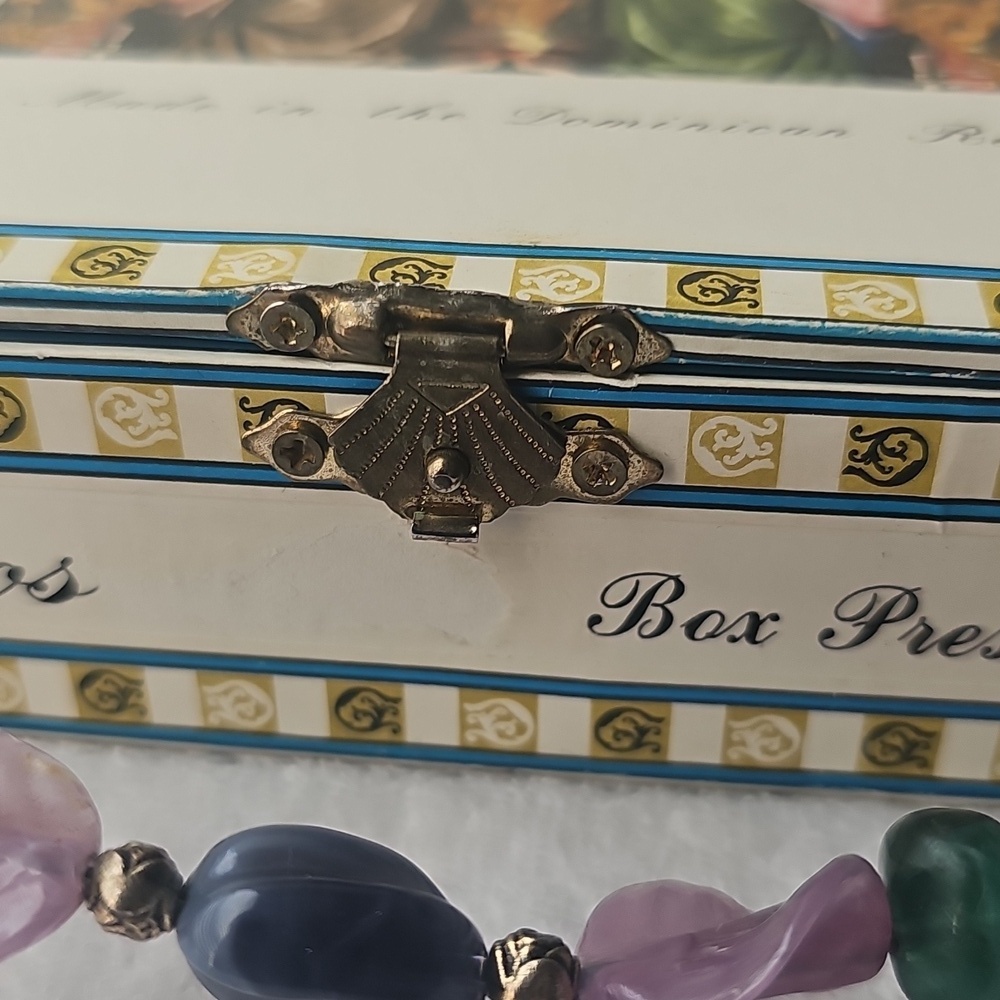 Vintage Unique Delicados Dominican Republic Cigar Box With Beaded Handle EUC - Picture 13 of 15